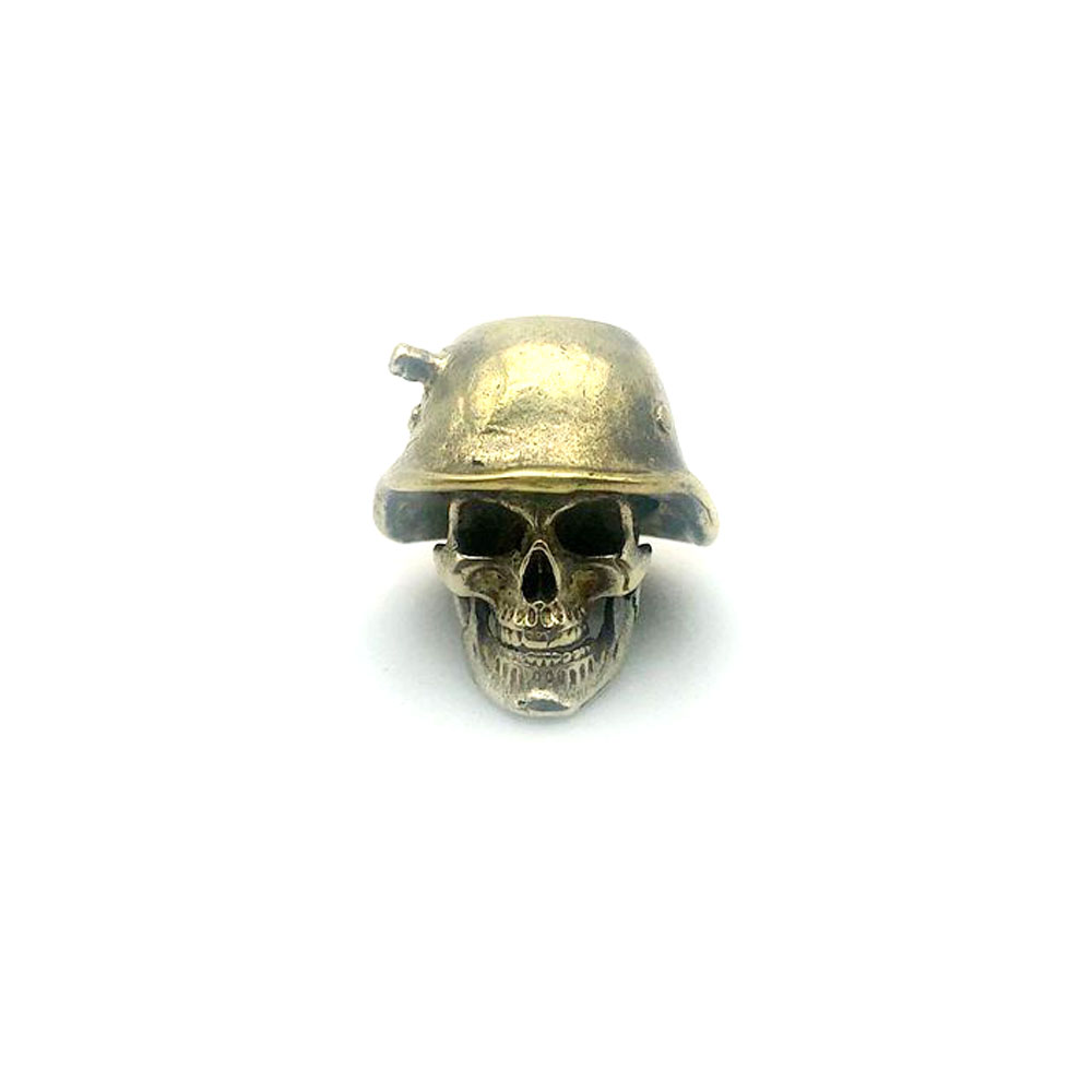 White Brass Copper Skull War Soldier Knife Beads Outdoors EDC Gears Exquisite Paracord Lanyard Pendants Key Rings DIY Accessory