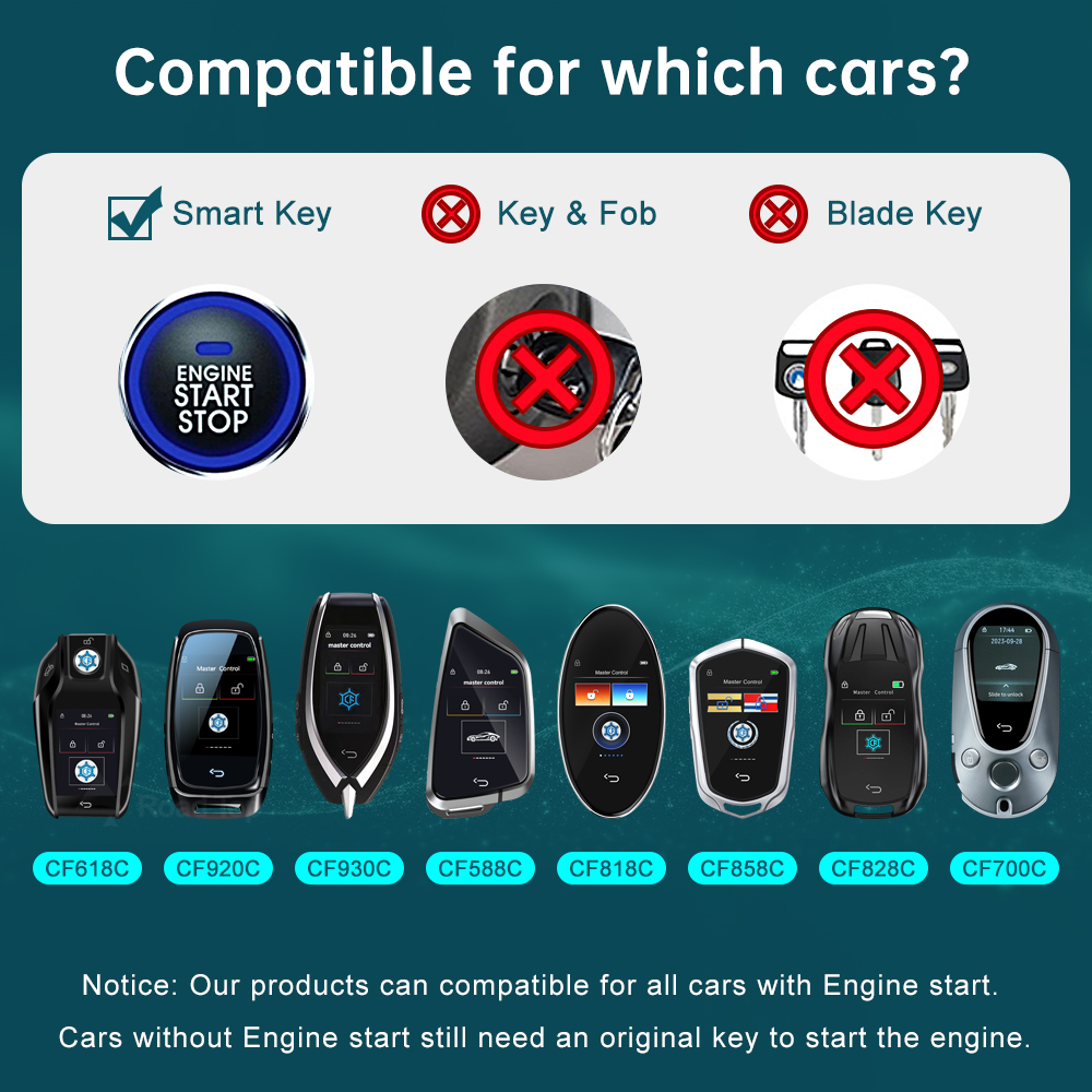 2024 New Remote Car Key Modified Universal Smart LCD Key CF700C For Maybach Comfortable Entry Auto lock
