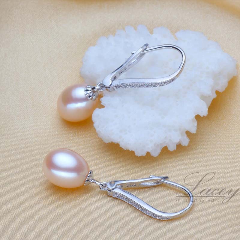 LACEY Fresh Water Pearl Clip Earrings,Real Pearl Earrings For Women,925 Silver White Natural Pearl Earring Wedding