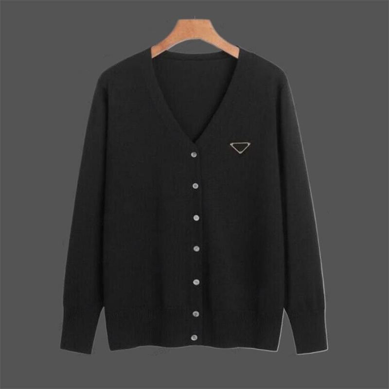 New Brand 2024 Letter Embroidered Women Cardigan Sweater Long Sleeve Buttons Knitted Jackets Luxury Designer Casual Spring Sweaters Coat Size S-2XL