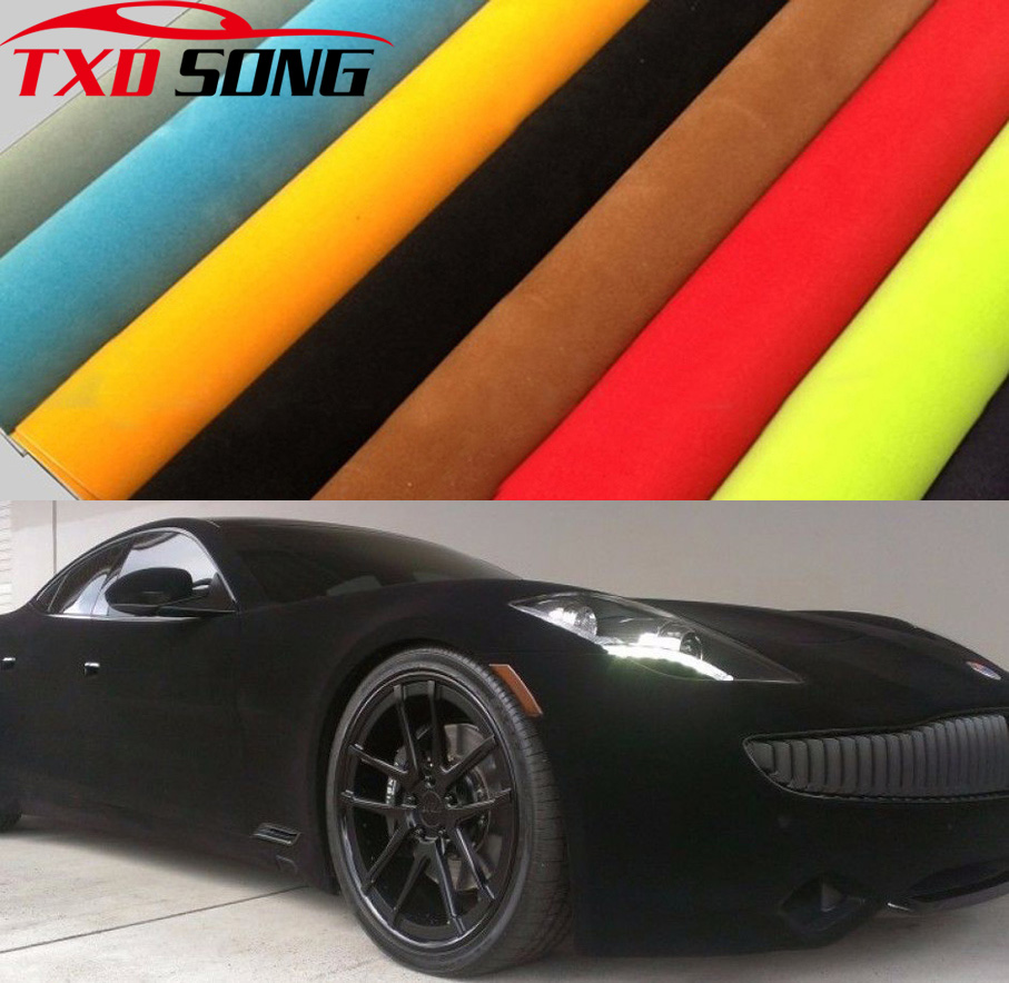 10/20/30/40/50X135CM Top Velvet Suede Fabric Material Car Wrap Sticker Self Adhesive Film For Auto Interior/Exterior Car Styling