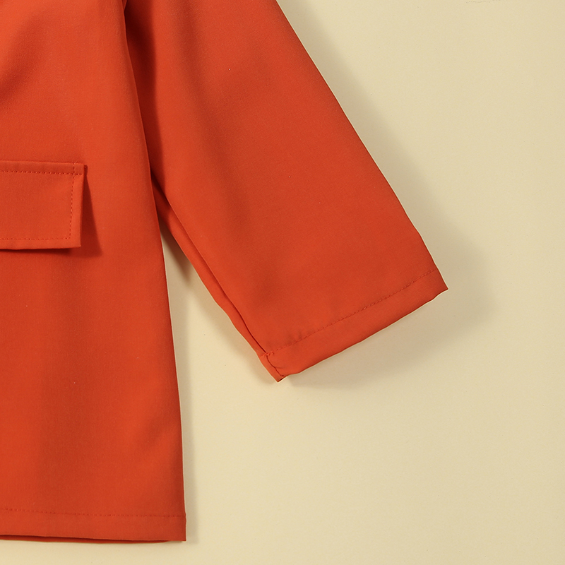 Pudcoco Toddler Kids Baby Girl Fall Jackets Long Sleeve Notched Lapel Coats Single Breasted Blazers Outerwear 3-7T