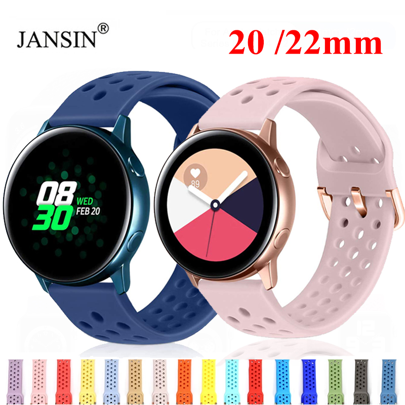 20mm 22mm Watch Band For Samsung Galaxy Watch 3 4 5 6 40mm 44mm Active 2 S3 Bracelet Huawei Watch GT2 GT2e Amazfit Bip GTS Strap