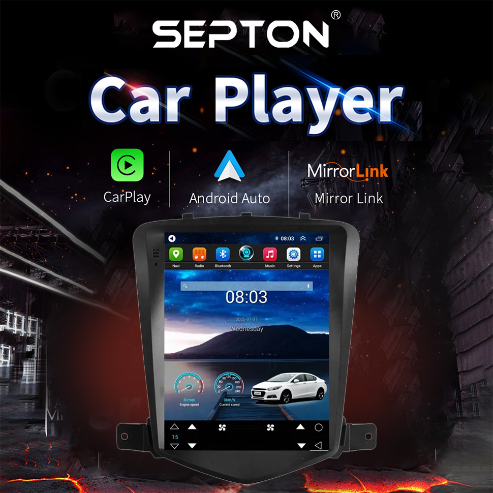 SEPTON 9.7"Car Radio for Chevrolet Cruze 2008-2014 CarPlay Multimedia Video Player Stereo GPS 4G 2Din Audio HeadUnit Android 12