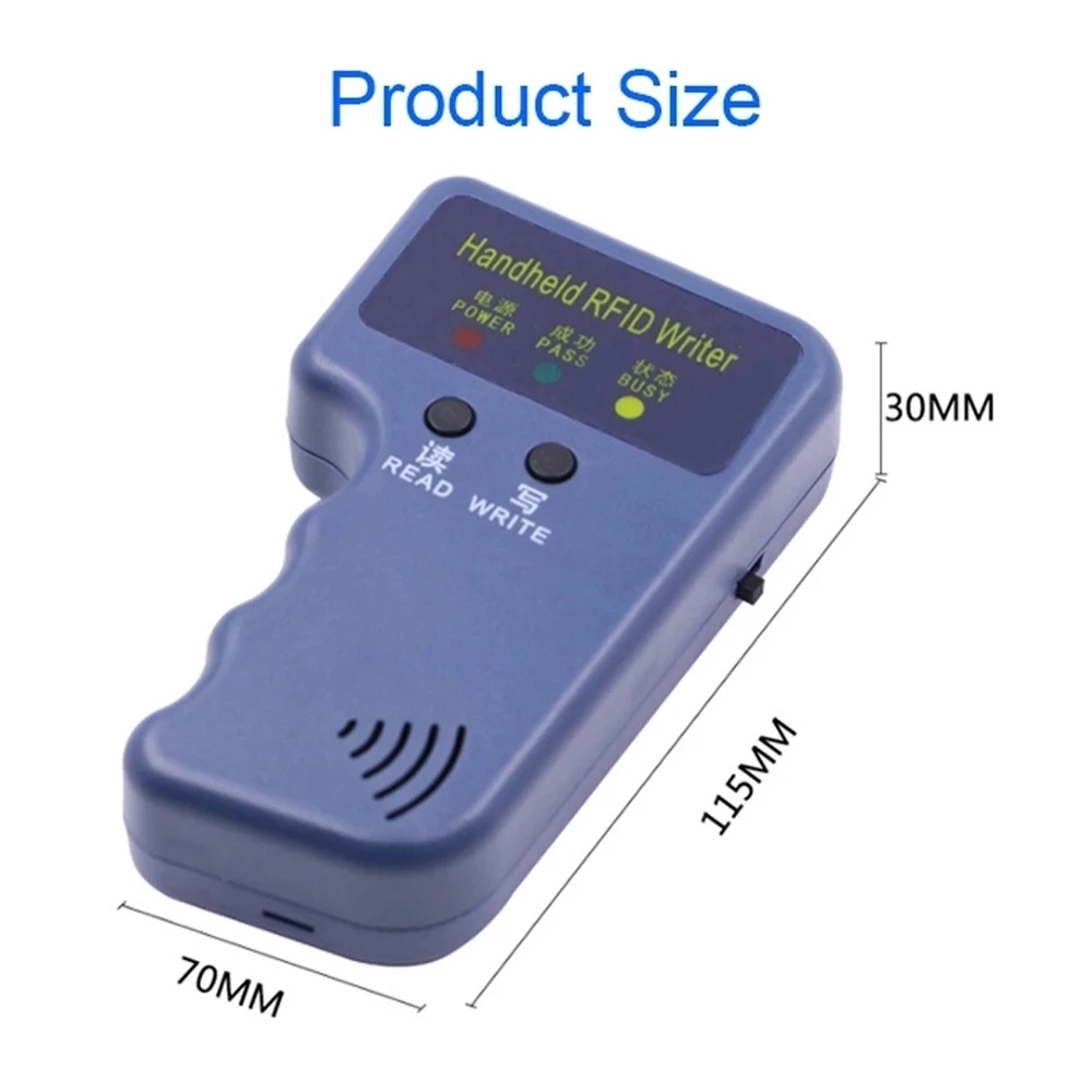 25Khz Rfid Duplicator Card Reader Portable Em4100 Copier Writer Video Programmer T5577 Rewritable Id Keyfobs Em4305 Tags