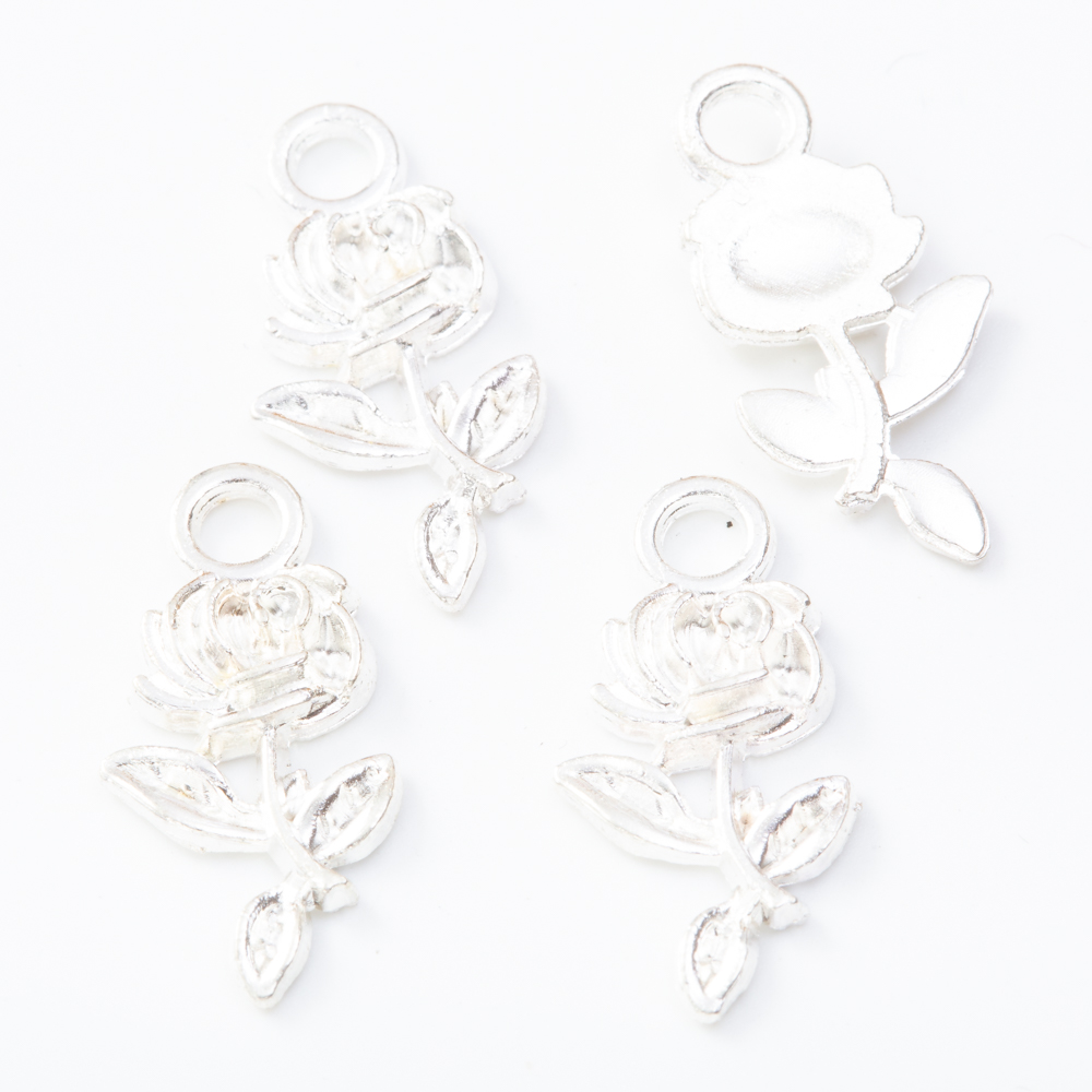 50pcs Vintage Flower zinc alloy charms pendant DIY Bracelet Necklace metal jewelry accessories 8127