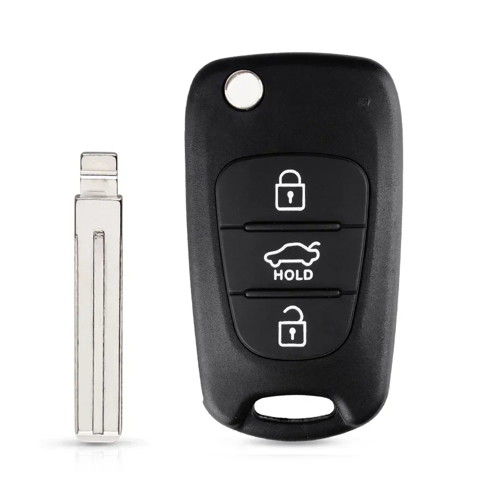KEYYOU 5PCS Flip Folding Remote Key Case For Hyundai I20 I30 IX35 I35 Accent For Kia Picanto Sportage K5 3 Buttons