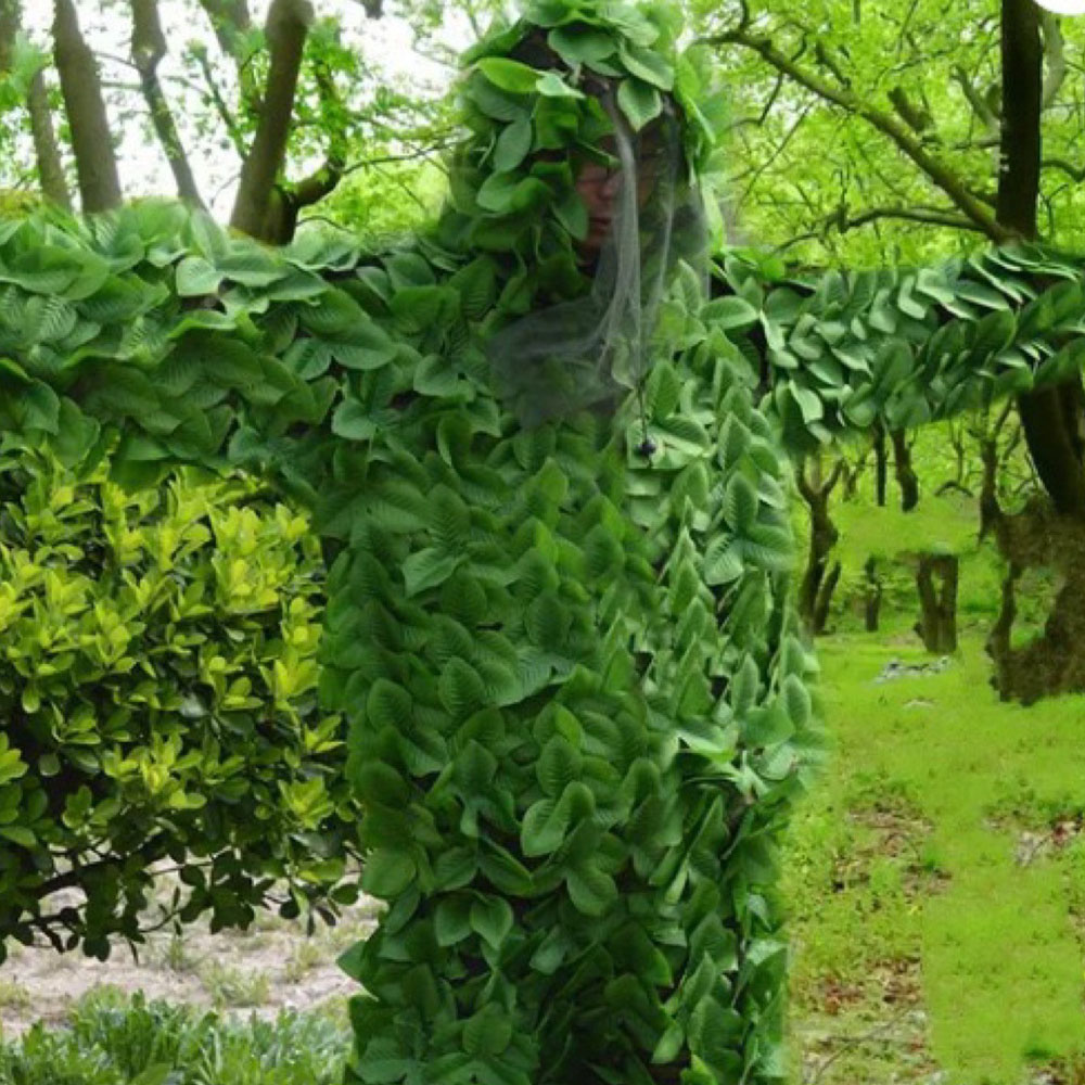 Ghillie Suit Camouflage Suit 3D Leaf Sniper Costume Suits Breathable Geely Suit for Jungle Woodland Hunting Wildlife
