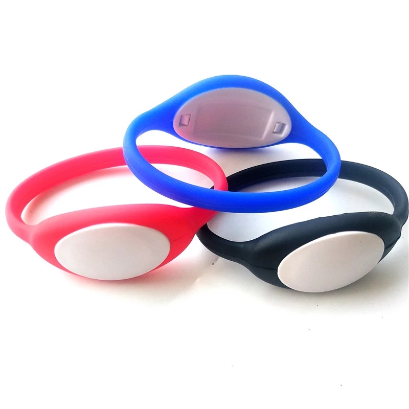 10Pcs IC 13.56MHz UID Rewritable Writable RFID Block 0 Sector Adjustable Black Bracelet Silicone Wristband Watch Copy Clone Card