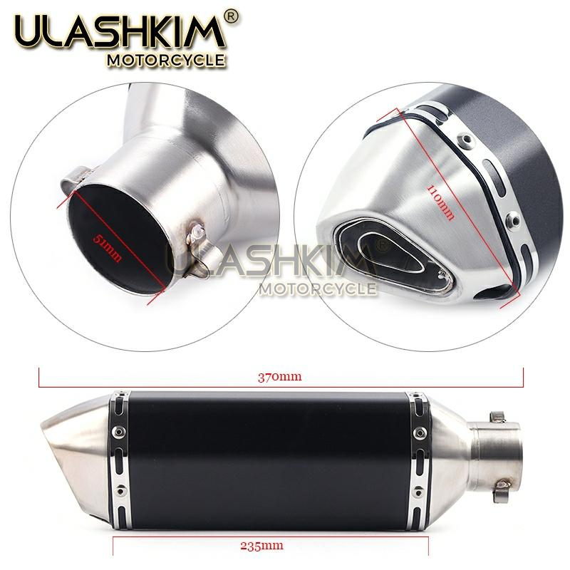 Motorcycle Full Exhaust Escape System Modifed Middle Link Pipe Slip-On For yamaha YZF R15 MT15 MT 15 125 V3 R125 2008-2019