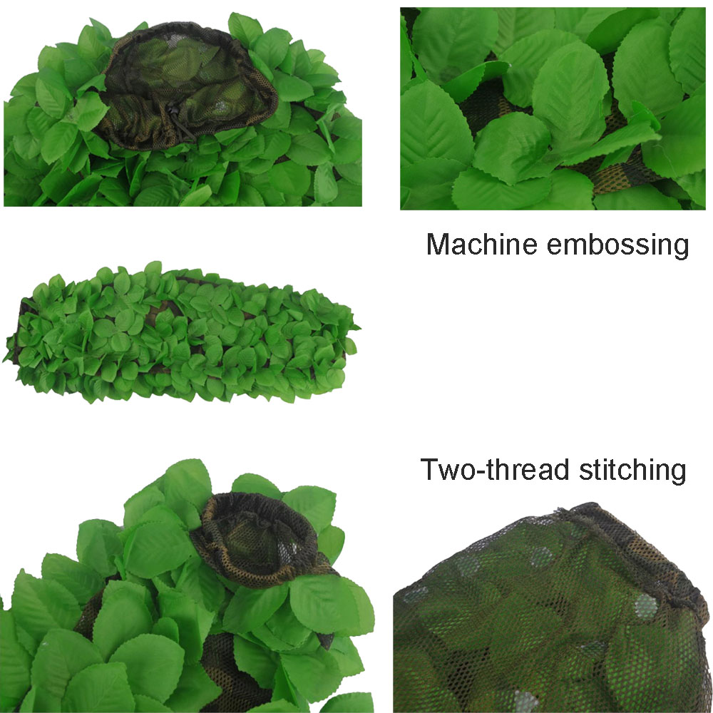 Ghillie Suit Camouflage Suit 3D Leaf Sniper Costume Suits Breathable Geely Suit for Jungle Woodland Hunting Wildlife