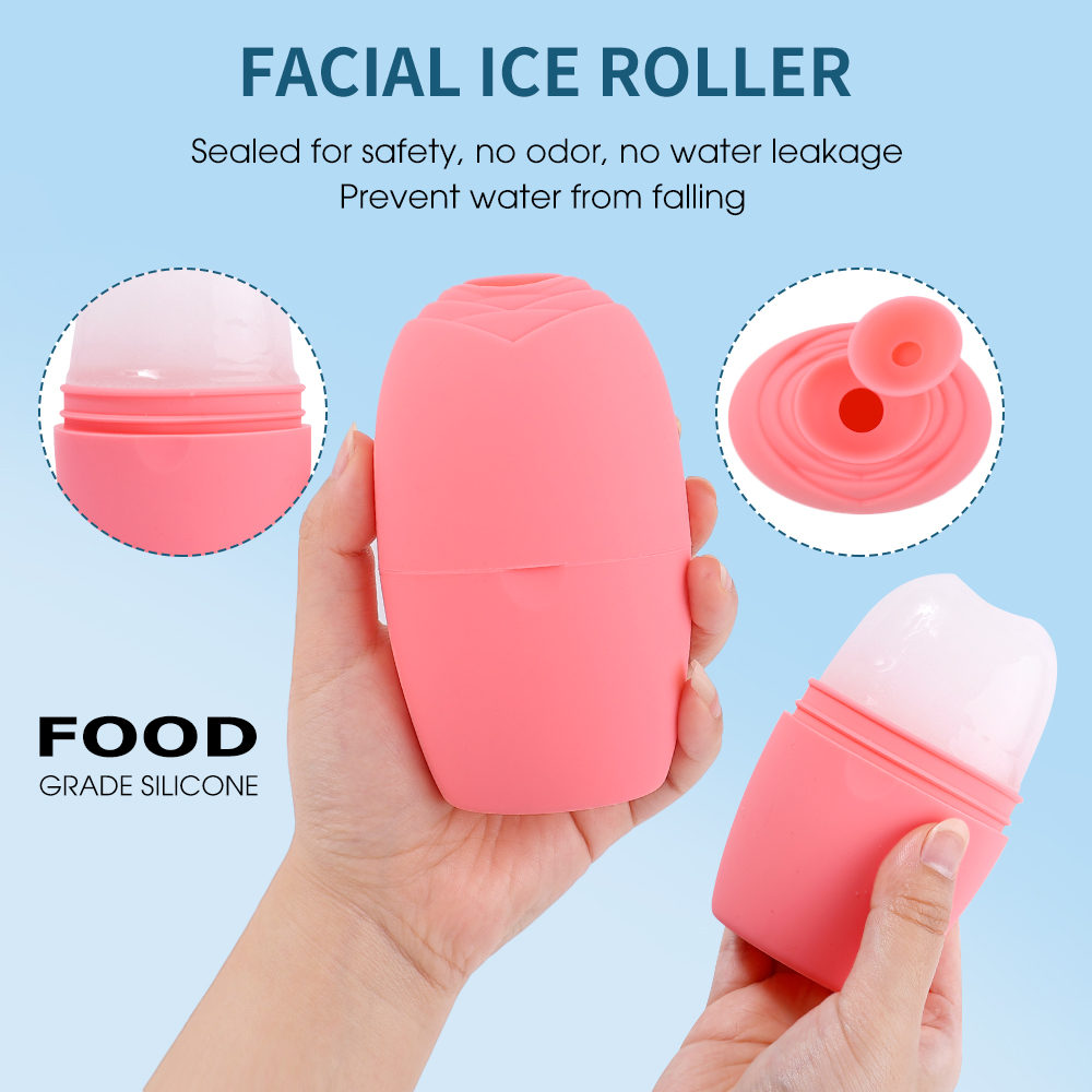 Silicone Face Eyes Ice Roller Anti-Wrinkles Reduce Dark Circles Edema Shrink Pores Tighten Skin Facial Care Beauty Massager Tool