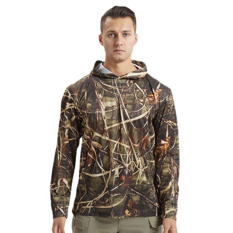 New Spring Summer Men Hoodie Long Sleeve Quick Dry T-shirts Military Training Outdoor Tactical Sweatshirts Tops Outdoor