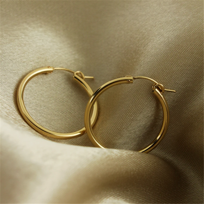 14K Gold Filled Hoop Earrings Modern Jewelry Minimalism Boho Brincos Gift Vintage Pendientes Oorbellen Earrings For Women