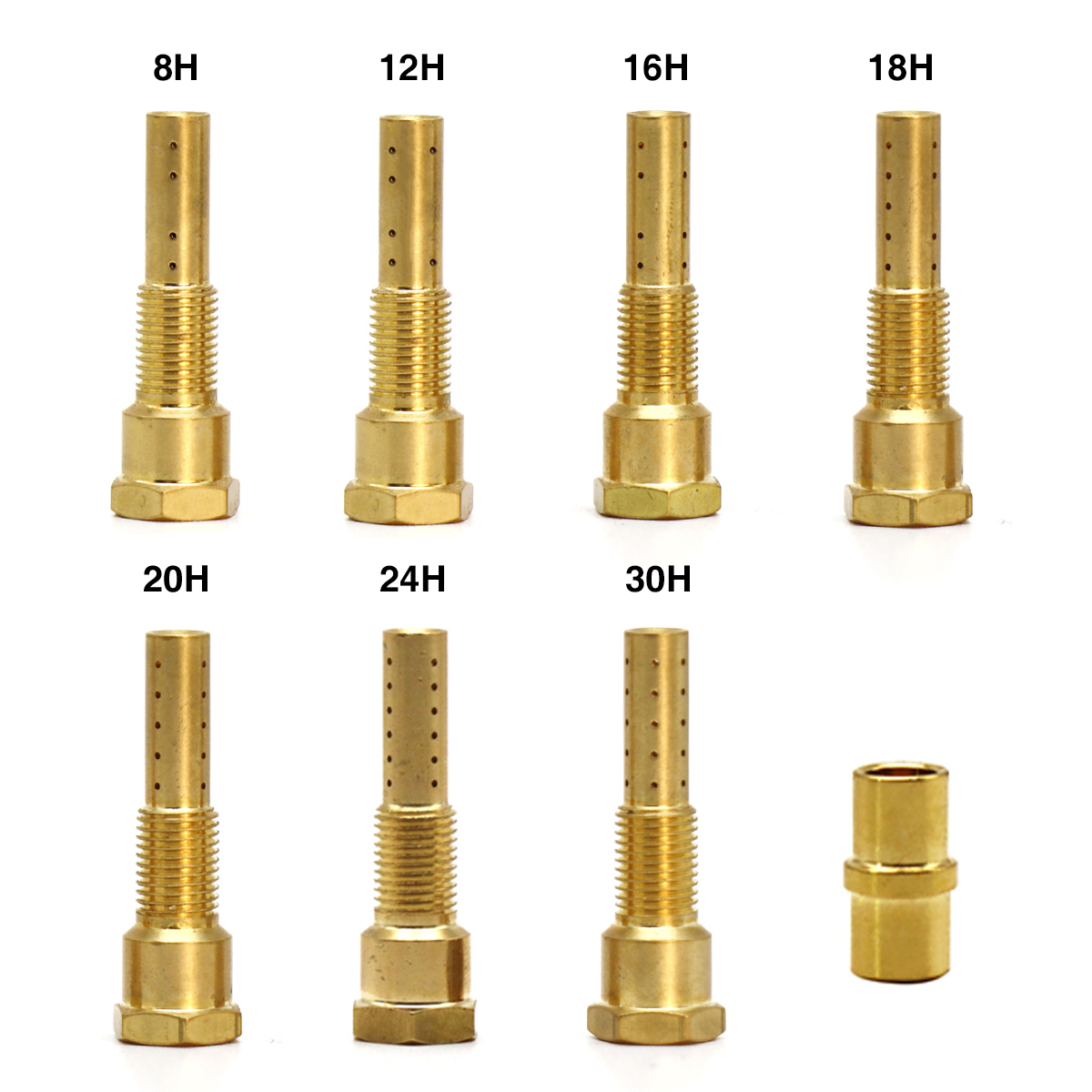Alconstar Set of Carburetor Nozzle Pilot/Slow Jet N413-12A00 8/16/20/30 Holes For keihin Pwk 21/24/26/30/32/34mm Racing Carb