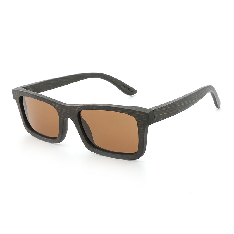 Classic Rectangle Bamboo Wood Sunglasses Handmade Men Women Polarized Eye Glasses UV400 High Quality