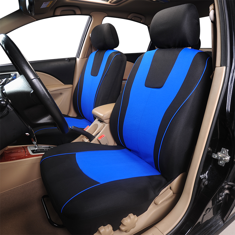 Universal Blue Car Seat Cover Polyester Fabric Protect Seat Covers For Mobi For Voyage For Clubman For Strada For Compass