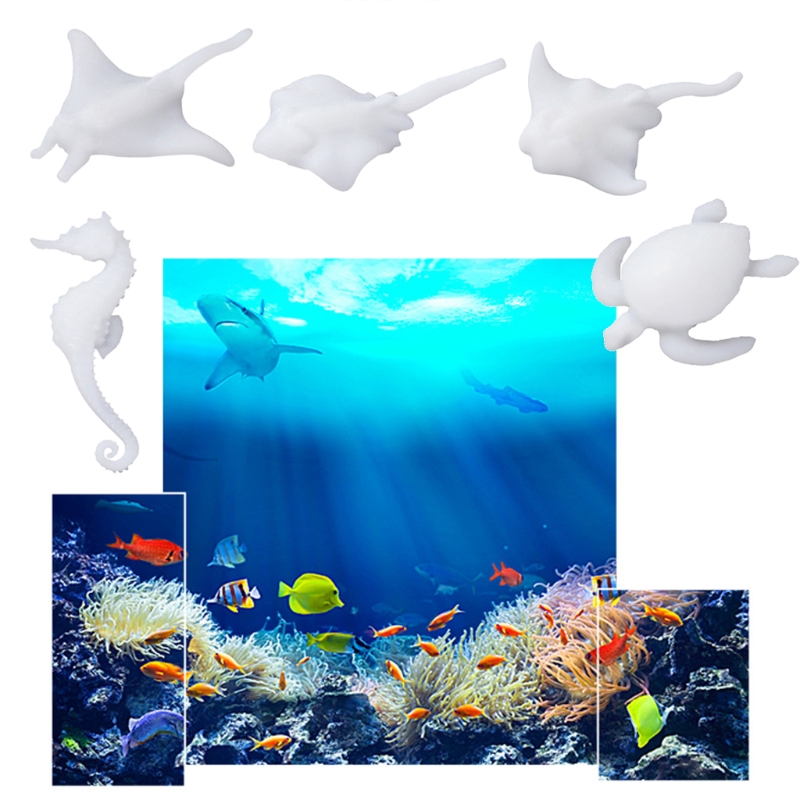 Seahorse Fish Model Resin Filled Model Epoxy Resin Mold 3D Miniature Landscape Accessories for Craft Diy Jewelry Making