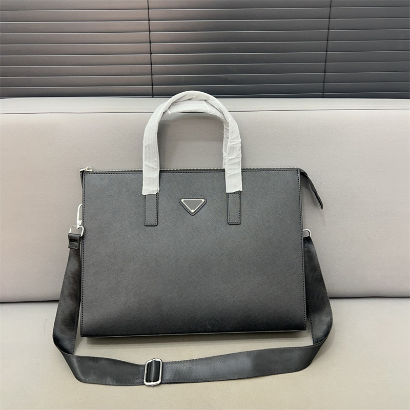 free shipping designer bags Laptop Bags Mens Leather Briefcases Computer Crossbody Handbag Solid Color Stylish Large Tote Bag
