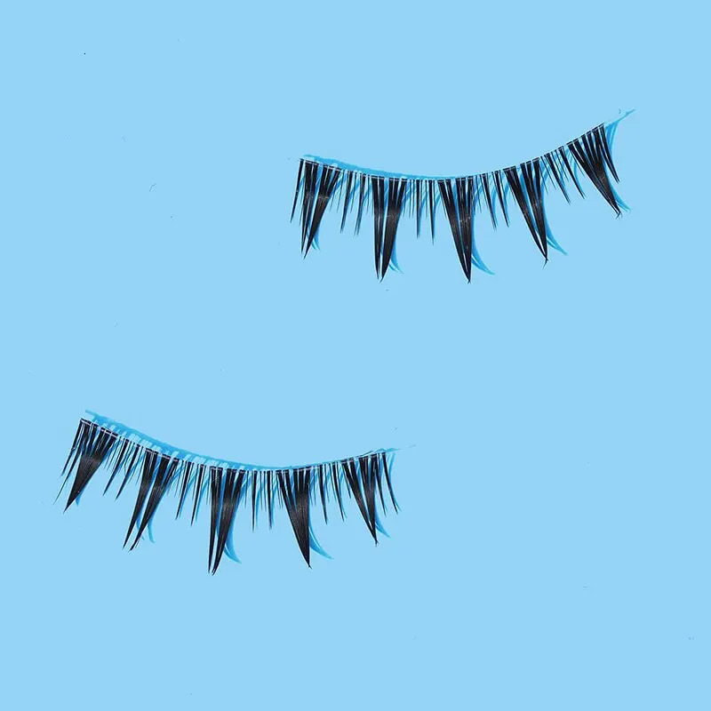Manga Eye Transparent Stem A- shaped Pointed Natural Slender False Eyelashes . 240624