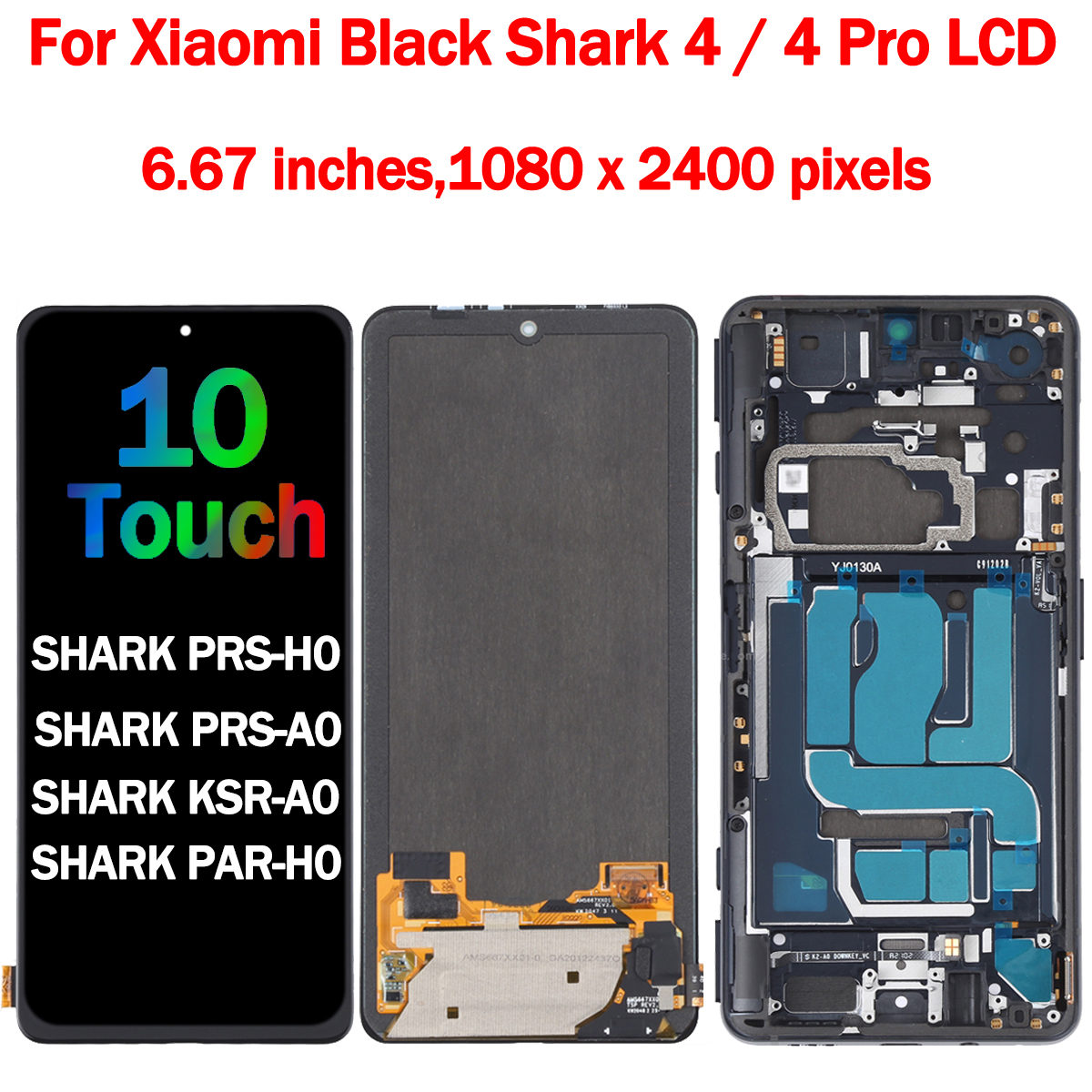 Xiaomi Black Shark 4 Pro LCD Display Screen with Touch Digitizer for Black Shark 4 & 4 Pro