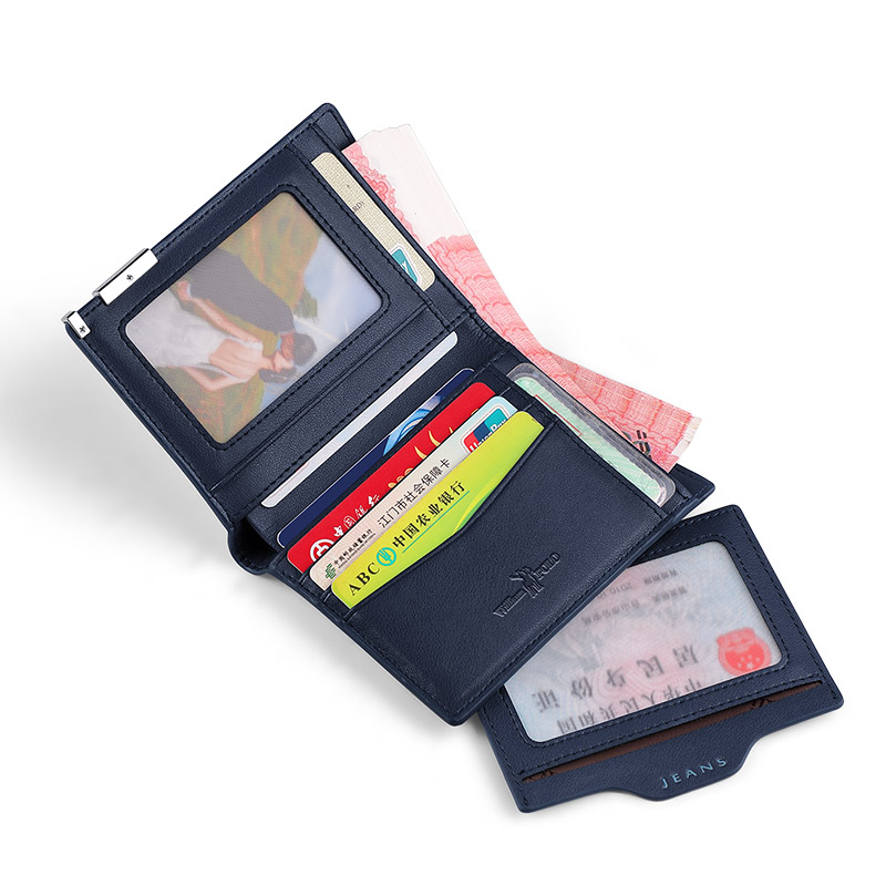 WILLIAMPOLO New Men Wallets Small Money Purses Wallets New Design Dollar Price Top Men Thin Wallet With Coin Bag Zipper Wallet