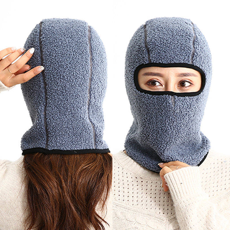 Men's Plush Balaclava For Women Winter Ski Mask Beanie Earflap Hat Outdoor Sports Streetwear Warm Head Hood Bonnet Femme 2022