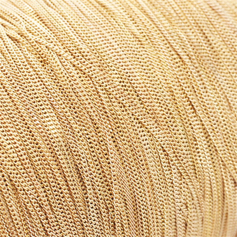 Real 14K Gold Filled Curb Chain 1MM/1.2MM/1.5MM Chain Necklace Gold jewelry Minimalist Gold Filled Chain DIY Jewelry