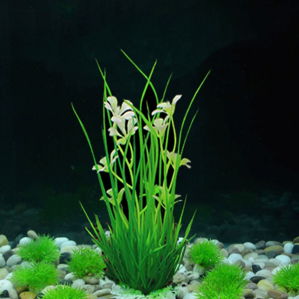Green Artificial Aquarium Plants Underwater Weed Simulation Plastic Water Weeds Ornament 13cm Aquatic Green Plant Fish Tank