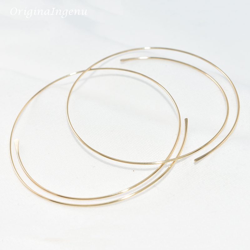 Hoop Earrings Handmade Jewelry Gold Filled/925 Silver Brinco Vintage Jewelry Party Gift Pendientes Oorbellen Earrings For Women