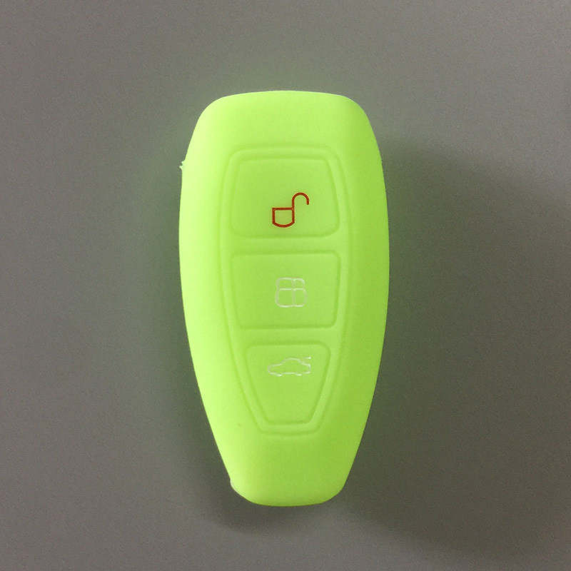 silicone car key cover case For Ford Focus 3 4 MK3 ST RS Kuga Escape Ecosport Fiesta 3 Buttons Smart Remote Fob Protect Cover