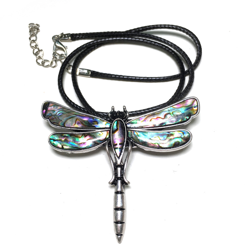 2024 New Natural Shell Necklace Pendant Dragonfly Colorful Mother of Pearl Shell Pendants Charms For Jewelry Making DIY Necklace
