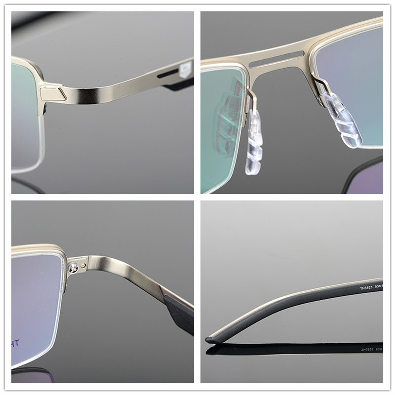 2023 TAG Hezekiah eyeglass frames for men lightweight half frame myopia frames and women Elasticized leg frame goggles computer