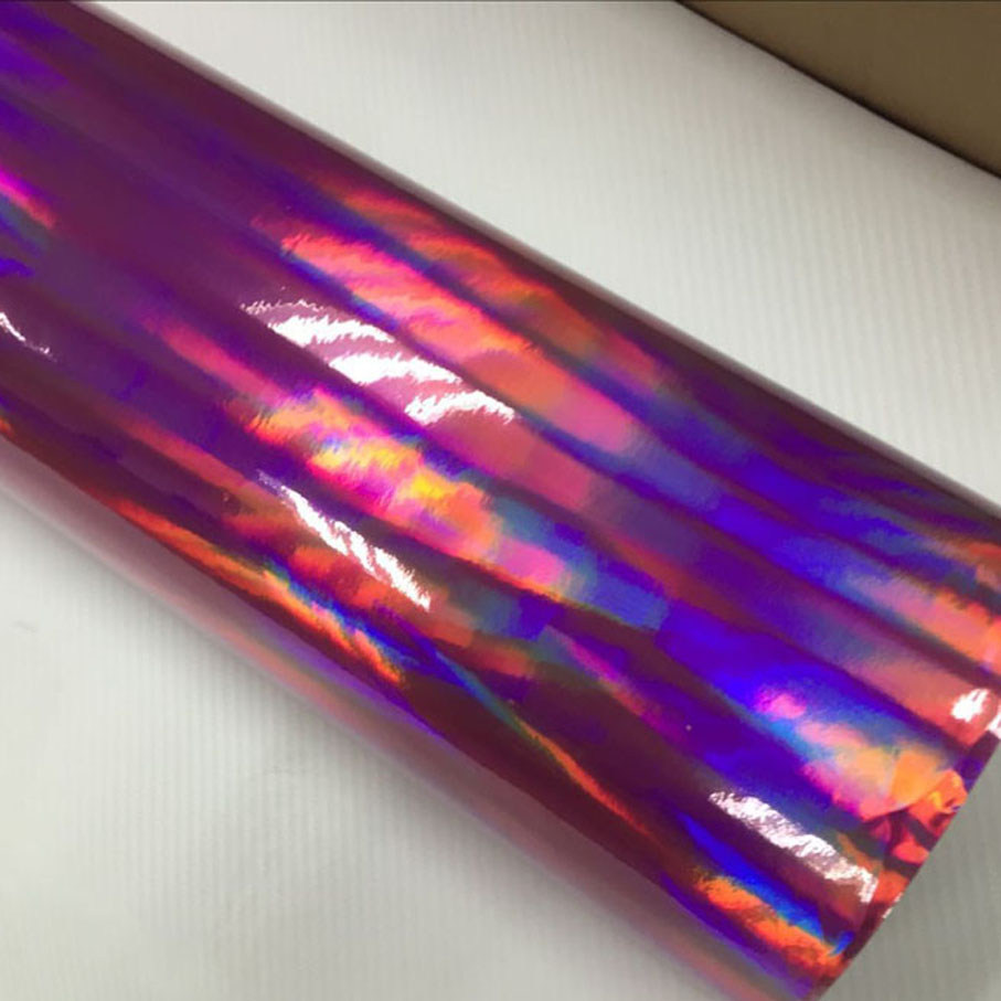 20X49CM/Lot Pink Laser car wrap film holographic Rainbow Sticker Car styling film black silver chrome vinyl sample Free ship
