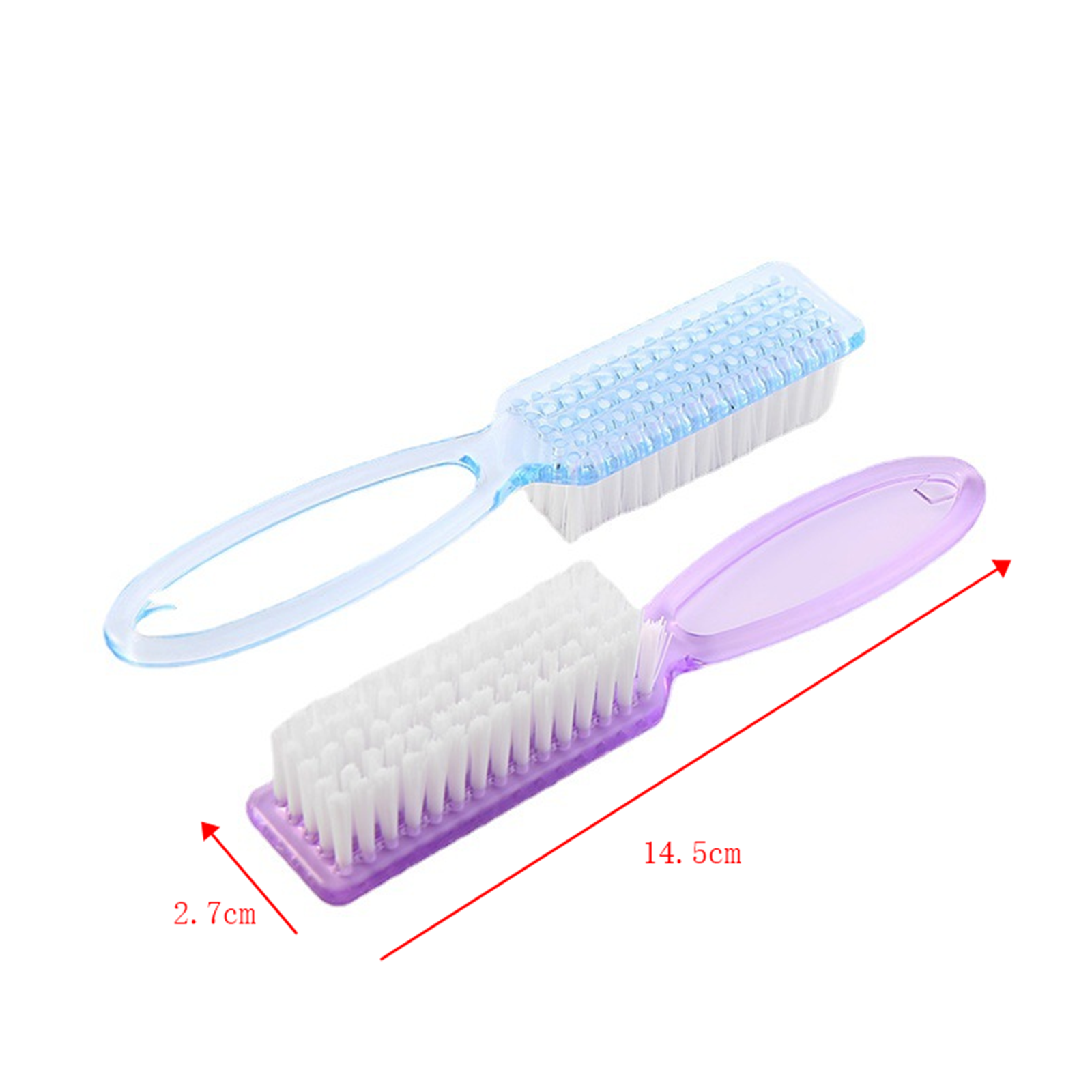 Handle Grip Nail Brush Cleaner Fingernail Scrub Hand Cleaning Brushes Soft Stiff Bristles Scrubber Manicure Tool Foot Toes Care