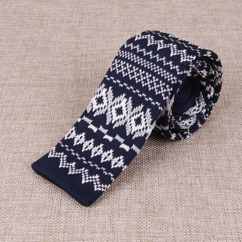 Brand New Mens Vintage Knitting ties Casual Skinny Skull Necktie For Evening Party Gravata Slim Tie for Man Knitted Neck Tie