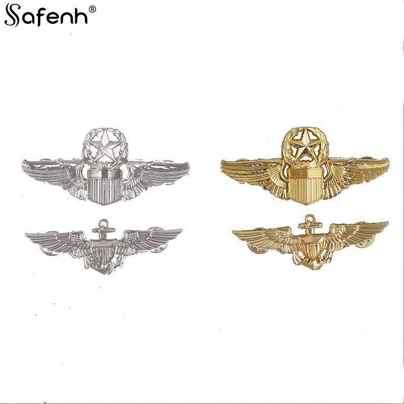 1PCS Badge Us Army Wings Military Command Master Aviator Metal Wings Badge Wwii Us Command Badge Pin Brooch