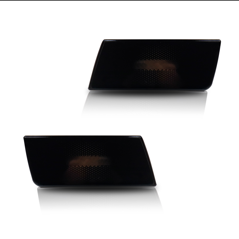 iJDM Euro Smoked Lens Front Bumper Side Marker Light Housing Replacements For 2005-2010 Chrysler 300 Sidemarker Lamps