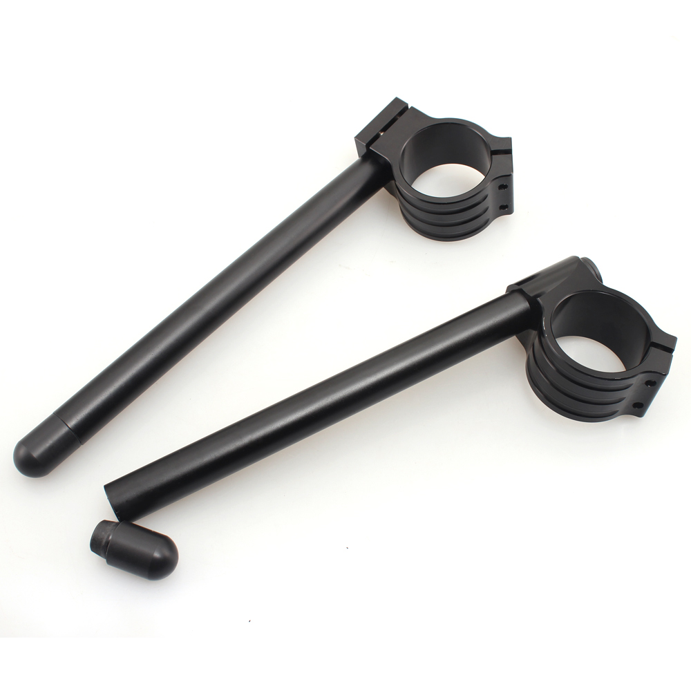 Motorcycle Handlebars Cafe Racer Adjustable Racing Clip On Ons Front Fork Handle Bar Riser Clamp 33 35 37 39 41 43 45 48 50 51mm