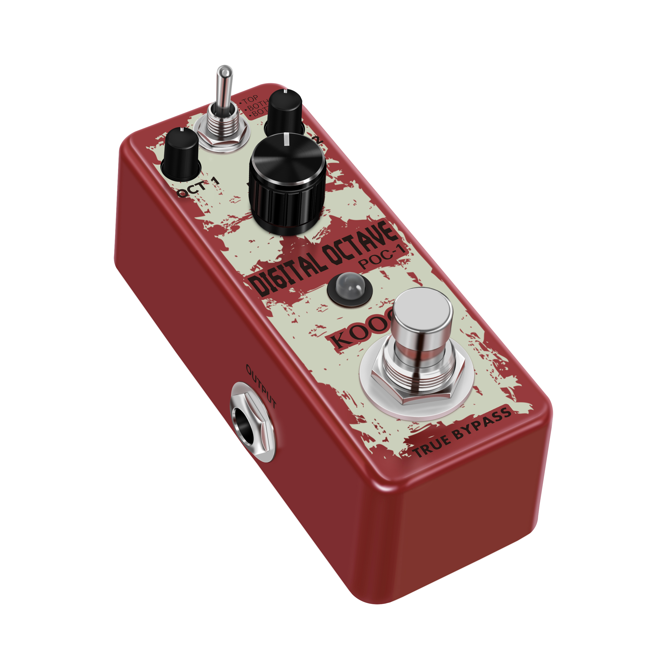 Koogo LEF-3806 Pure Octpus Guitar Pedal Electric Guitars Digital Octave Pedals 11 Different Octaves Modes Precise Polyphonic Oct