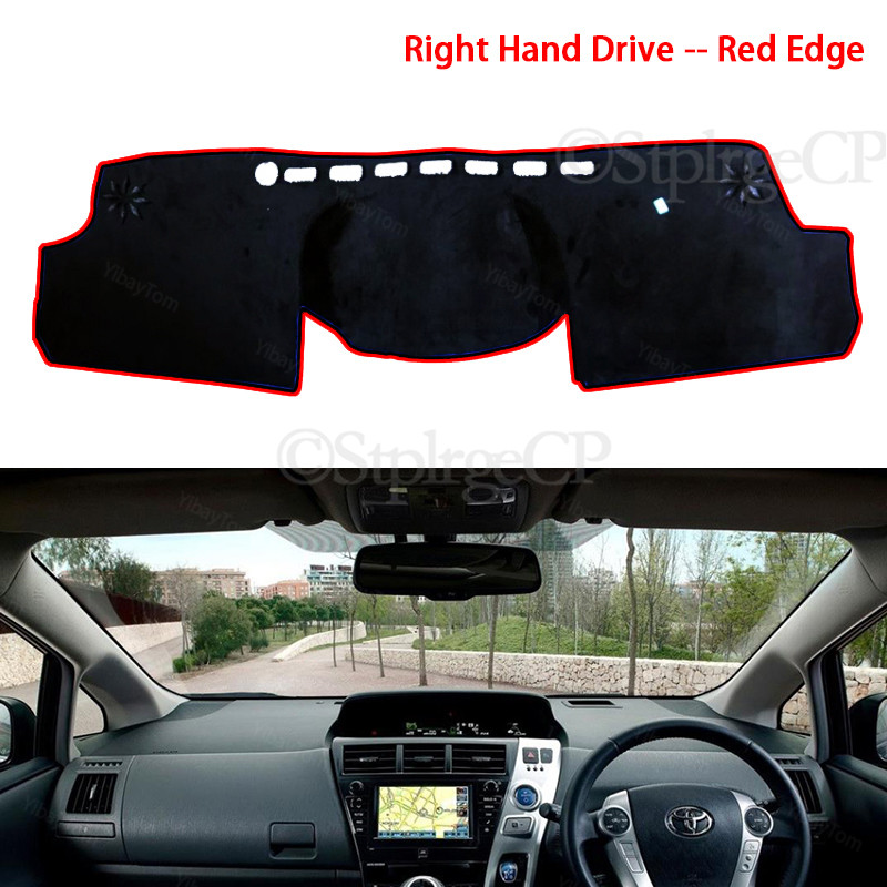 Dash Cover Mat Dashmat Dashboard Cover Protective Sheet Carpet for Toyota Prius V A Daihatsu Mebius 2012-2019 ZVW40 Styling