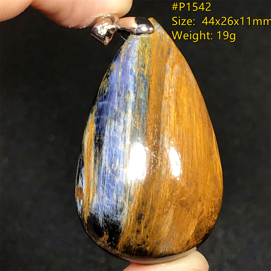Top Natural Blue Pietersite Pendant Jewelry For Women Lady Men Healing Luck Crystal Beads Silver Namibia Energy Stone AAAAA