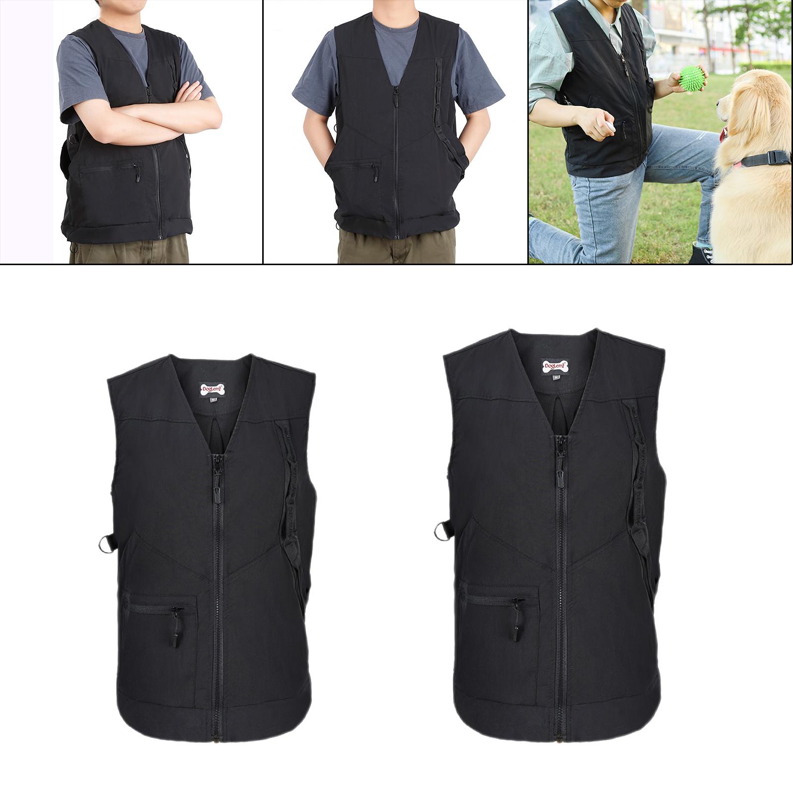Sleeveless Dog Handler Training Vest Workwear for Medium Large Pets Tugging