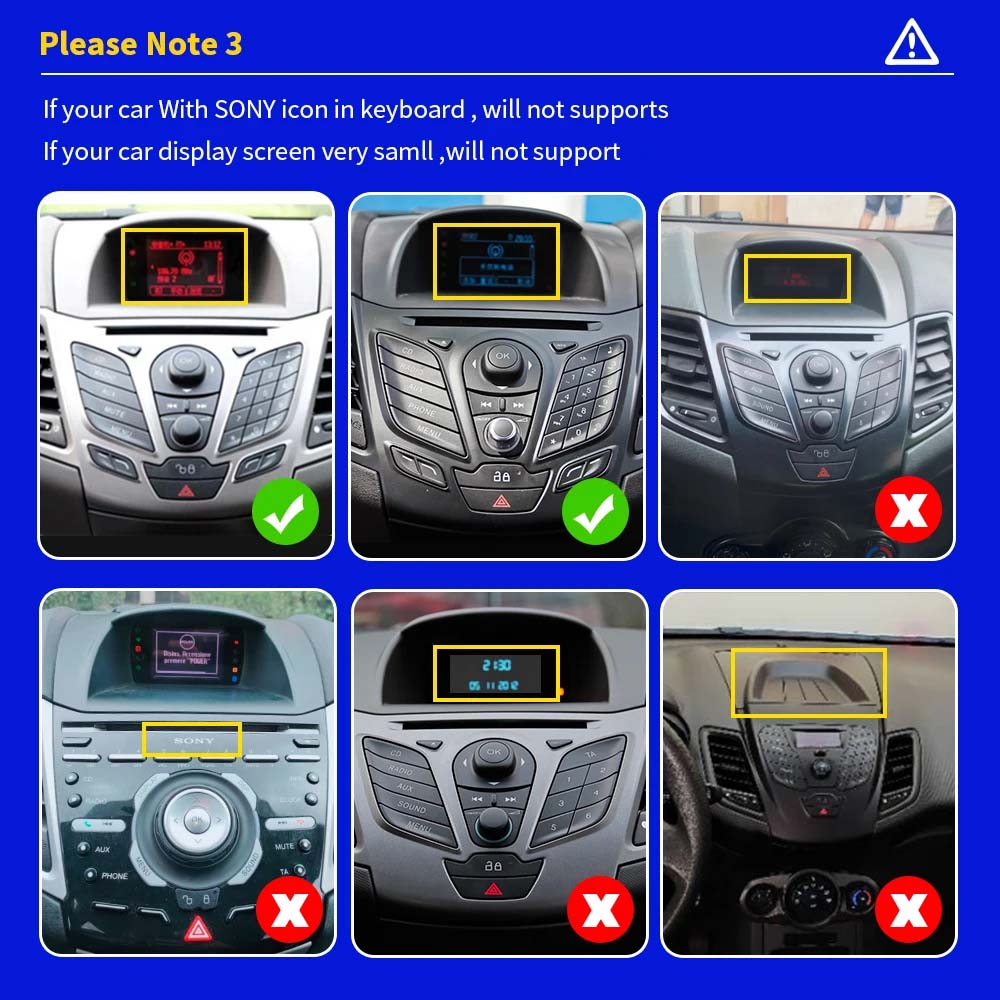 7862 CPU Android 13 Car Radio For Ford Fiesta Mk7 2009-2016 Multimedia Player NO 2din Carplay HDR QLED Screen Stereo Head Unit