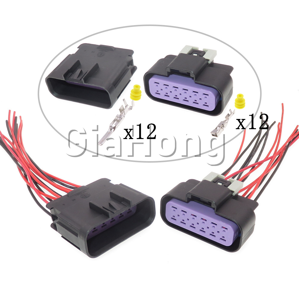 1 Set 12 Ways Starter Accessories Male Female Connectors Automotive Wire Cable Socket 15326915 Car Waterproof Adapter 15326910