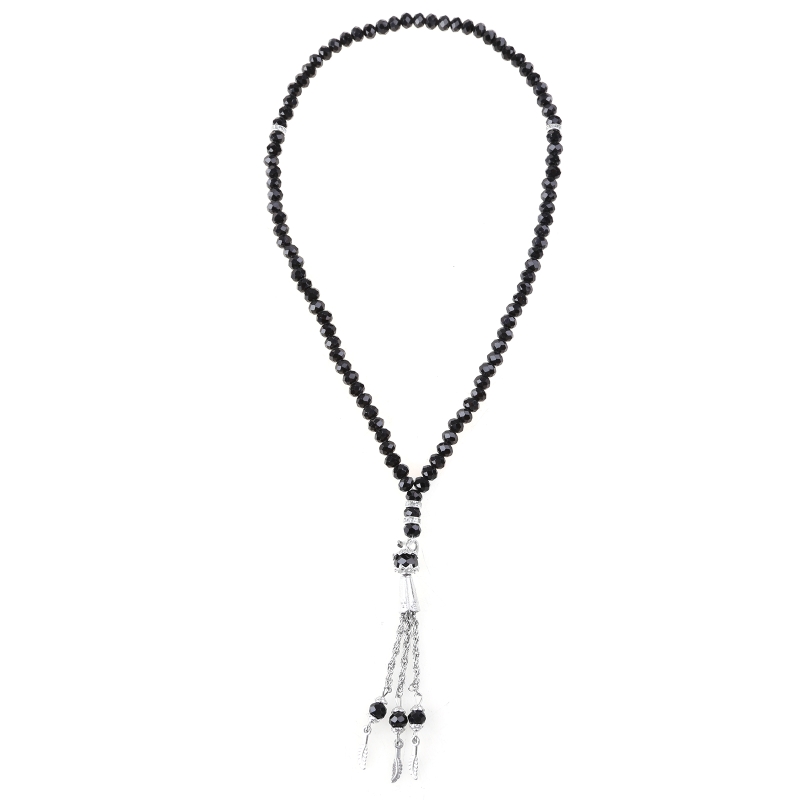 Crystal Tasbih Prayer Bead Allah Muhammad Islamic Prayer Rosary Beads Muslim Islam 99 Prayer Beads Necklace Foldable