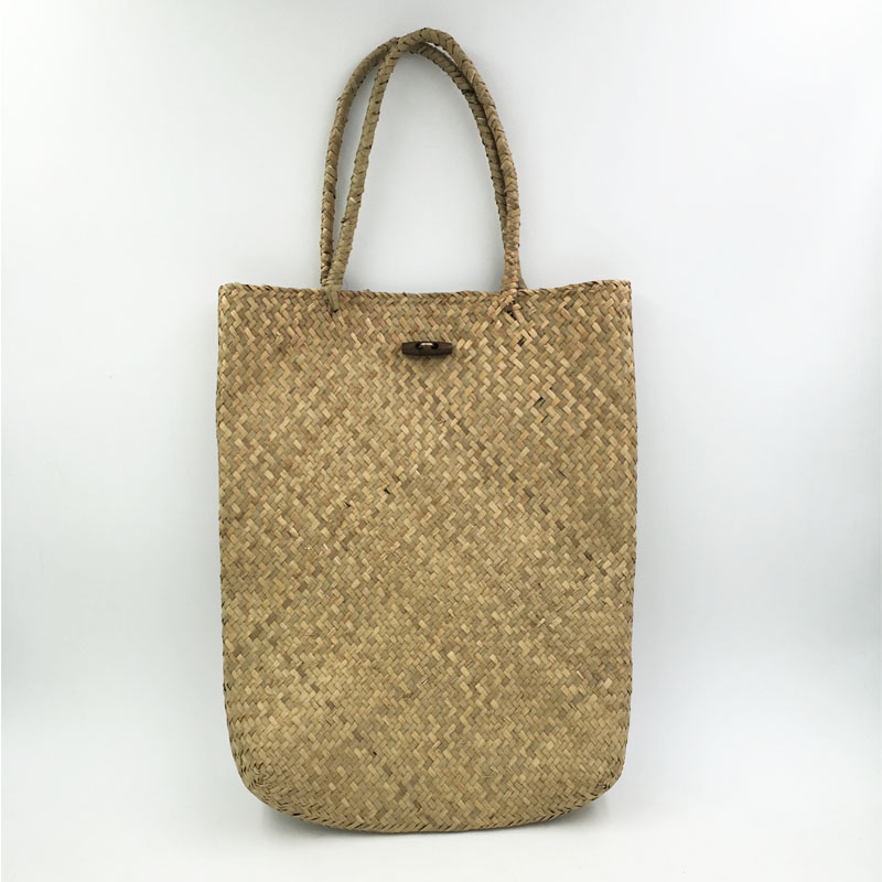 Handmade Women Handbag Summer Straw Beach Bag Bamboo Woven Female Shoulder Bag Bohemian Rattan Large Capacity Tote Dropshipping