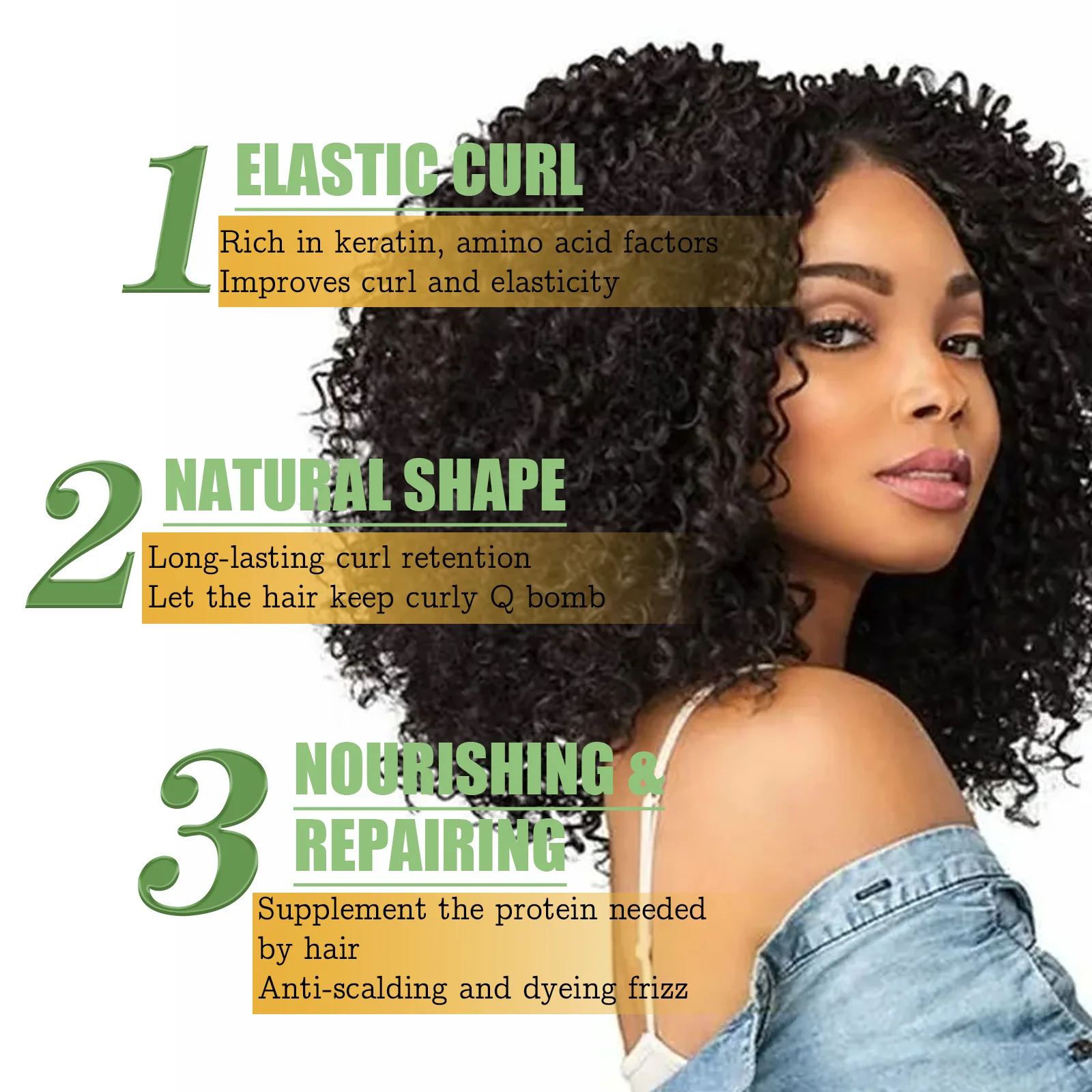 Hair-volumizing Cream Long Lasting Shiny Curly Hair Styling Hair Conditioner Moisturizing Lightweight Curl Defining Cream 50ml