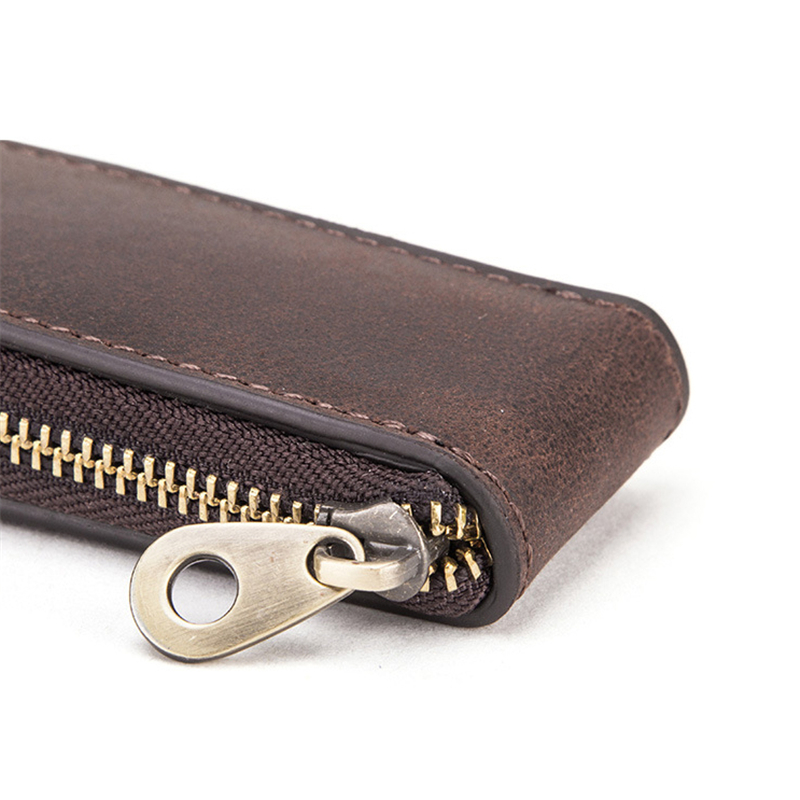 Soft Cow Leather Watch Box Luxury Pouch with Zipper Portable Organizer Bag Travel Watch Bag Protective Cover 1-Slot