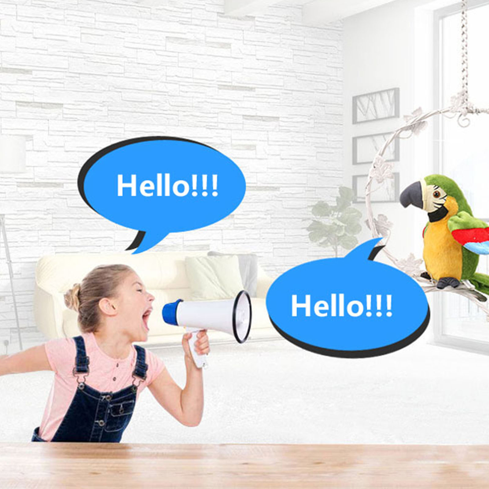 Talking Parrot Toy Mimicry Pet Speaking Plush Toy Repeat What You Say Waving Wings Electronic Record Bird Toy Stuffed Animal